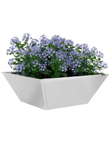 Саксия за градина Сребрист 40 x 40 x 15 см Неръждаема стомана