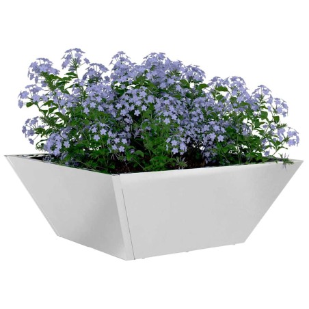 Саксия за градина Сребрист 40 x 40 x 15 см Неръждаема стомана