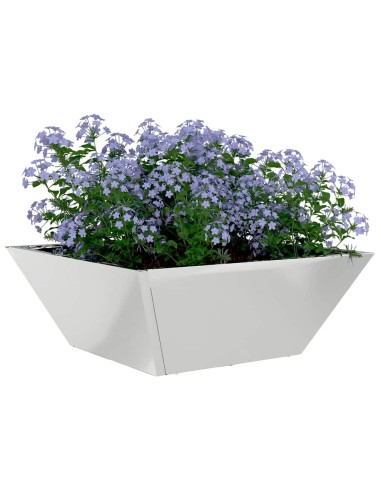 Саксия за градина Сребрист 40 x 40 x 15 см Поцинкована стомана