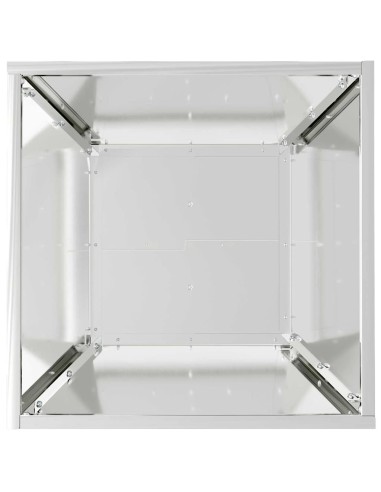 Саксия за градина Сребрист 40 x 40 x 15 см Поцинкована стомана