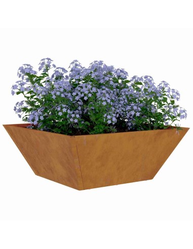 Саксия за градина Ръждясало 40 x 40 x 15 см Патинираща стомана