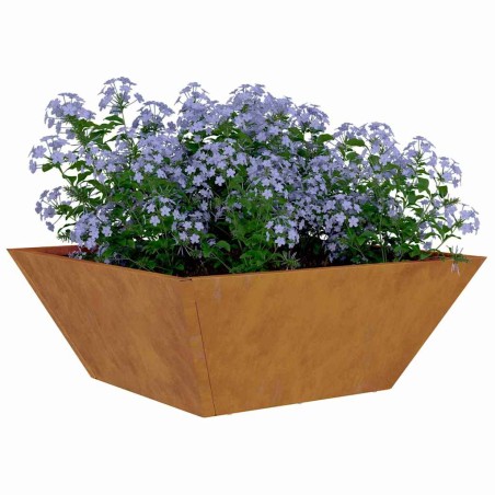 Саксия за градина Ръждясало 40 x 40 x 15 см Патинираща стомана