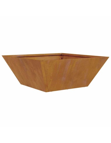 Саксия за градина Ръждясало 40 x 40 x 15 см Патинираща стомана