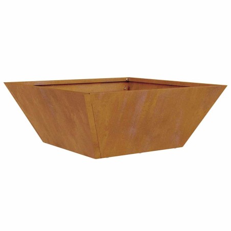 Саксия за градина Ръждясало 40 x 40 x 15 см Патинираща стомана