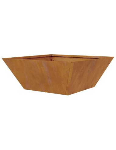 Саксия за градина Ръждясало 40 x 40 x 15 см Патинираща стомана