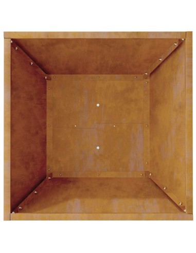 Саксия за градина Ръждясало 40 x 40 x 15 см Патинираща стомана