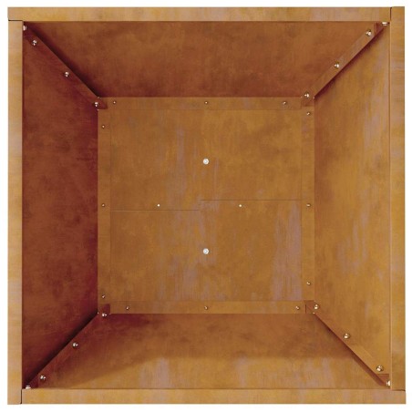 Саксия за градина Ръждясало 40 x 40 x 15 см Патинираща стомана