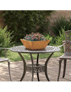 Саксия за градина 5 pcs Ръждясало 40 x 40 x 15 см