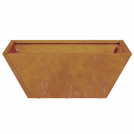 Саксия за градина 5 pcs Ръждясало 40 x 40 x 15 см