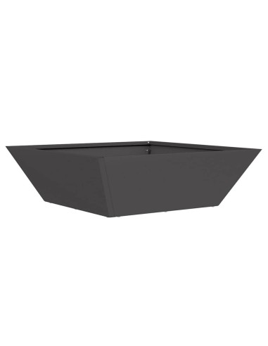 Саксия за градина Черно 50 x 50 x 15 см Стомана