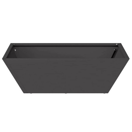 Саксия за градина Черно 50 x 50 x 15 см Стомана
