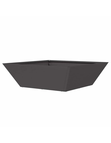 Саксия за градина Черно 50 x 50 x 15 см Стомана