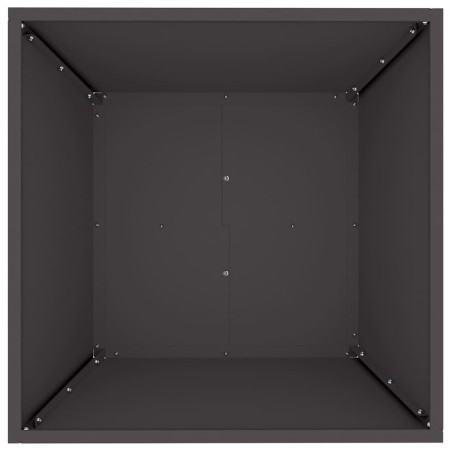 Саксия за градина Черно 50 x 50 x 15 см Стомана