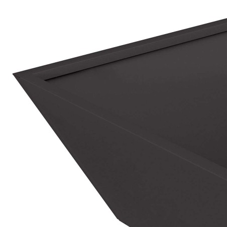 Саксия за градина Черно 50 x 50 x 15 см Стомана