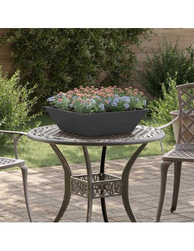 Саксия за градина 5 pcs Черно 50 x 50 x 15 см Стомана