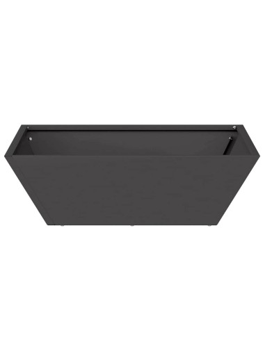 Саксия за градина 5 pcs Черно 50 x 50 x 15 см Стомана