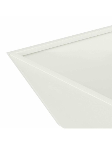 Саксия за градина Бяло 50 x 50 x 15 см Стомана