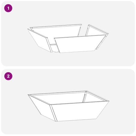 Саксия за градина Антрацит 50 x 50 x 15 см Стомана