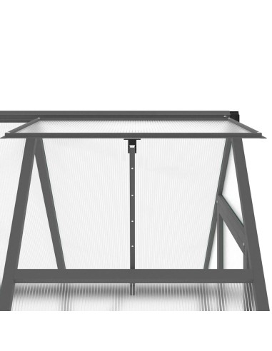Оранжерия с основа рамка антрацит 169x114x202 см алуминий