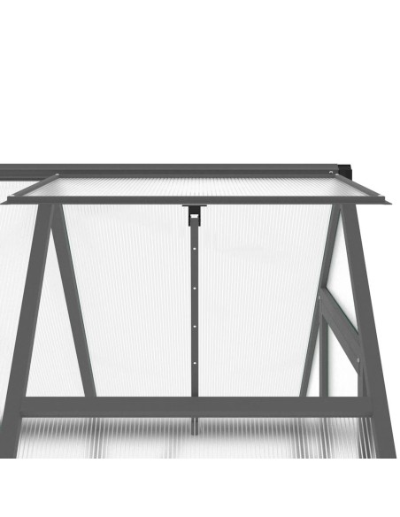 Оранжерия с основа рамка антрацит 169x114x202 см алуминий