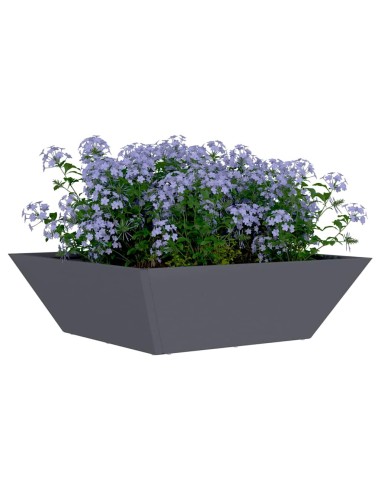 Саксия за градина 5 pcs Антрацит 50 x 50 x 15 см Стомана