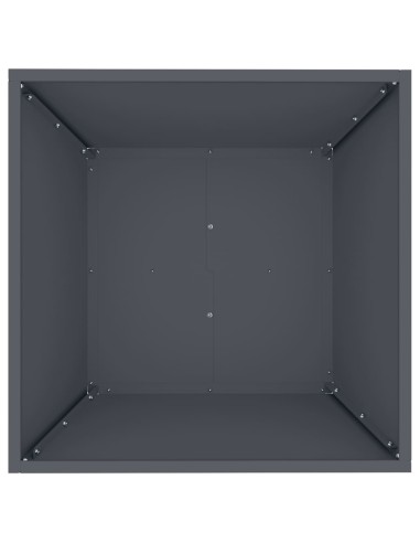 Саксия за градина 5 pcs Антрацит 50 x 50 x 15 см Стомана