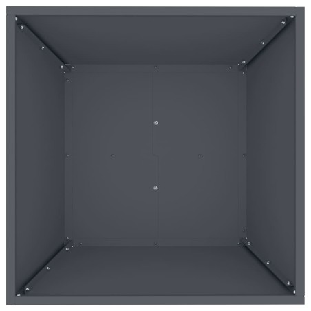 Саксия за градина 5 pcs Антрацит 50 x 50 x 15 см Стомана