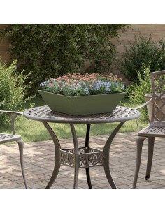 Саксия за градина 5 pcs Маслиненозелен 50 x 50 x 15 см Стомана