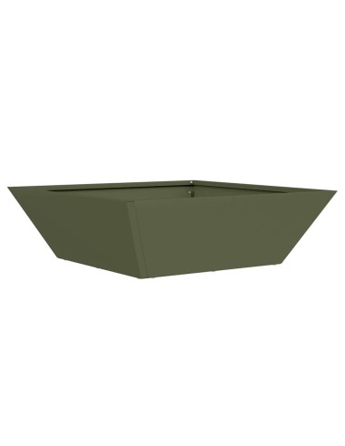 Саксия за градина 5 pcs Маслиненозелен 50 x 50 x 15 см Стомана