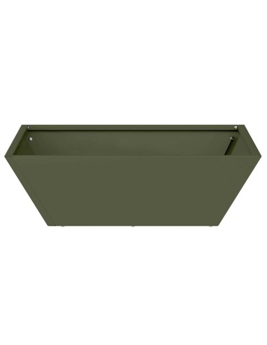 Саксия за градина 5 pcs Маслиненозелен 50 x 50 x 15 см Стомана