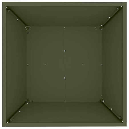 Саксия за градина 5 pcs Маслиненозелен 50 x 50 x 15 см Стомана