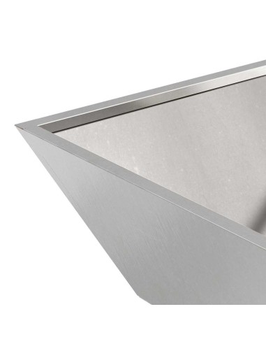 Саксия за градина Сребрист 50 x 50 x 15 см Неръждаема стомана