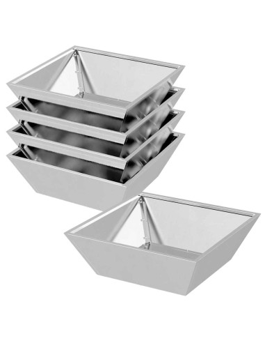 Саксия за градина 5 pcs Сребрист 50 x 50 x 15 см