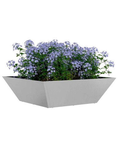 Саксия за градина 5 pcs Сребрист 50 x 50 x 15 см