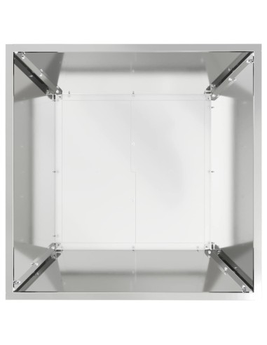 Саксия за градина Сребрист 50 x 50 x 15 см Поцинкована стомана