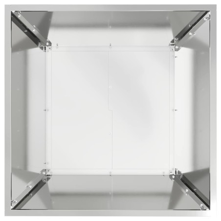 Саксия за градина Сребрист 50 x 50 x 15 см Поцинкована стомана