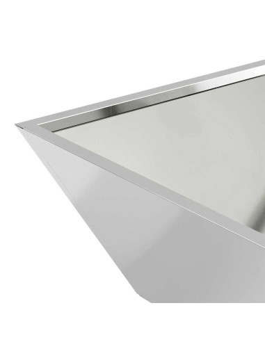 Саксия за градина Сребрист 50 x 50 x 15 см Поцинкована стомана