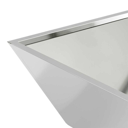 Саксия за градина Сребрист 50 x 50 x 15 см Поцинкована стомана