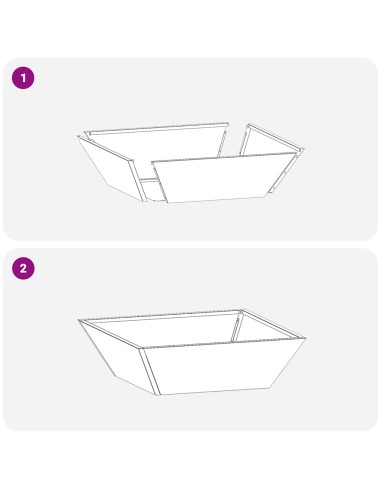 Саксия за градина 5 pcs Сребрист 50 x 50 x 15 см