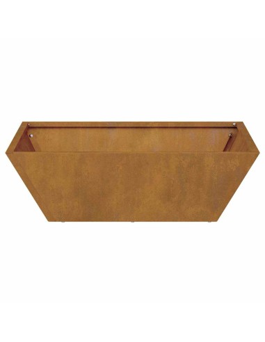 Саксия за градина Ръждясало 50 x 50 x 15 см Патинираща стомана
