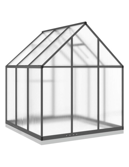 Оранжерия с основа рамка антрацит 169x169x202 см алуминий