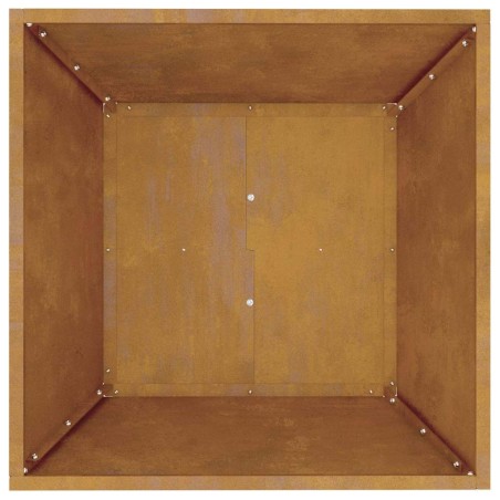 Саксия за градина Ръждясало 50 x 50 x 15 см Патинираща стомана