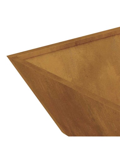 Саксия за градина Ръждясало 50 x 50 x 15 см Патинираща стомана