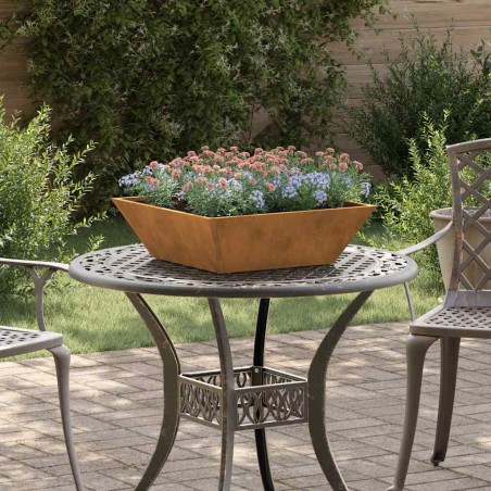 Саксия за градина 5 pcs Ръждясало 50 x 50 x 15 см