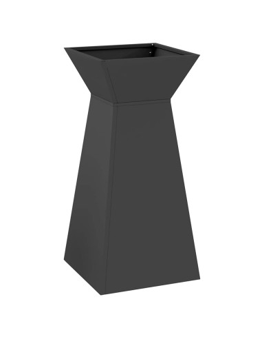 Саксия с колона Черно 35 x 35 x 73 см Стомана