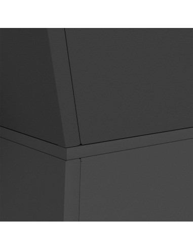 Саксия с колона Черно 35 x 35 x 73 см Стомана