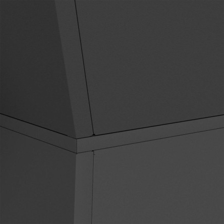 Саксия с колона Черно 35 x 35 x 73 см Стомана