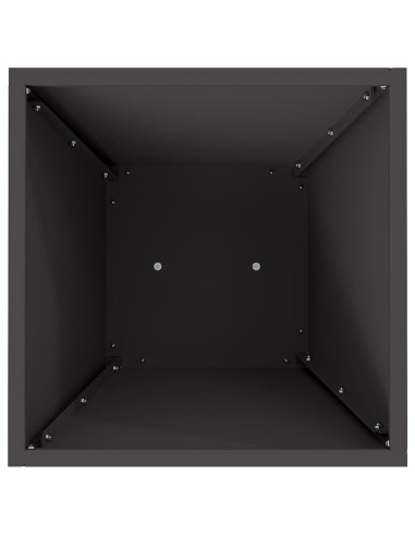 Саксия с колона 2 pcs Черно 35 x 35 x 73 см Стомана