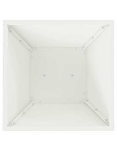 Саксия с колона Бяло 35 x 35 x 73 см Стомана