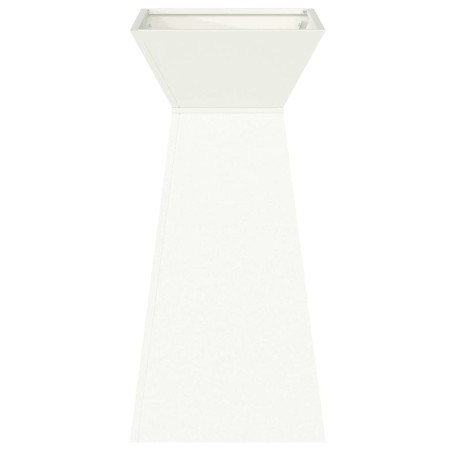 Саксия с колона 2 pcs Бяло 35 x 35 x 73 см Стомана